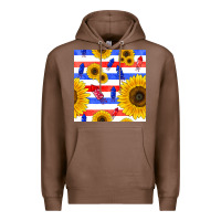 Chestnut patriotic sunflowers Premium Hoodie - BundleAndBundleShop