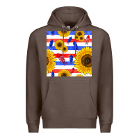 Coffee patriotic sunflowers Premium Hoodie - BundleAndBundleShop