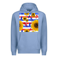Colony Blue patriotic sunflowers Premium Hoodie - BundleAndBundleShop