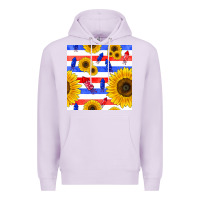 Lilac patriotic sunflowers Premium Hoodie - BundleAndBundleShop