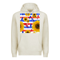 Oatmeal Heather patriotic sunflowers Premium Hoodie - BundleAndBundleShop