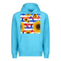 Ocean Blue patriotic sunflowers Premium Hoodie - BundleAndBundleShop