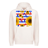 Pale Pink patriotic sunflowers Premium Hoodie - BundleAndBundleShop