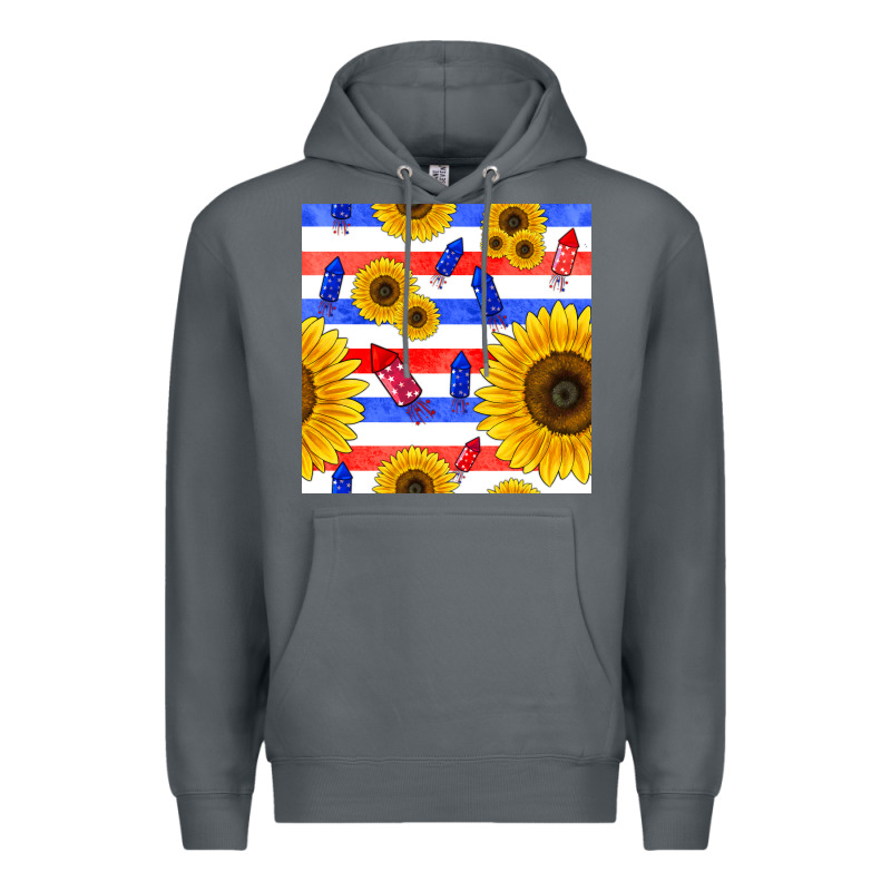 Patriotic Sunflowers Premium Hoodie by BundleAndBundleShop | Teevron