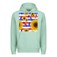 Seafoam patriotic sunflowers Premium Hoodie - BundleAndBundleShop