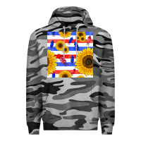 Slate Camo patriotic sunflowers Premium Hoodie - BundleAndBundleShop