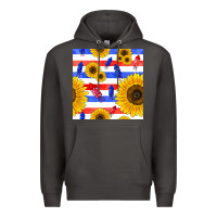 Smoke patriotic sunflowers Premium Hoodie - BundleAndBundleShop