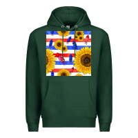 Sports Green patriotic sunflowers Premium Hoodie - BundleAndBundleShop