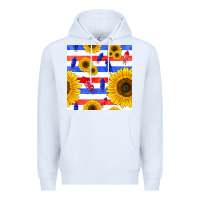 White patriotic sunflowers Premium Hoodie - BundleAndBundleShop