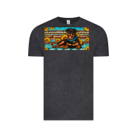 Vintage Black rottweiler with sunflowers license plate Vintage Tee - Artiststas