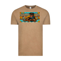Vintage Coffee rottweiler with sunflowers license plate Vintage Tee - Artiststas