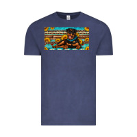 Vintage Denim rottweiler with sunflowers license plate Vintage Tee - Artiststas