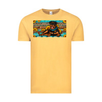 Vintage Mustard rottweiler with sunflowers license plate Vintage Tee - Artiststas