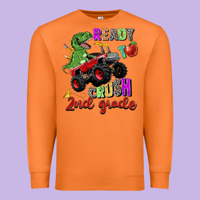 Ready To Crush 2nd Grade Premium Sweatshirt Designed By Zillion Design Studio