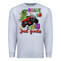 Heather Grey ready to crush 2nd grade Premium Sweatshirt - Zillion Design Studio
