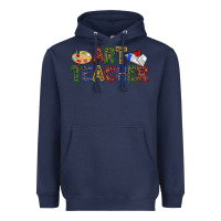 Navy art teacher Heavyweight Hoodie - Zillion Design Studio