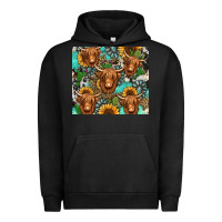 Pigment Black long haired shaggy cow western Urban Hoodie - Jasminsmagicworld