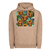 Pigment Burro long haired shaggy cow western Urban Hoodie - Jasminsmagicworld