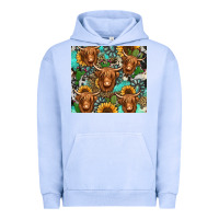 Pigment Grape Ice long haired shaggy cow western Urban Hoodie - Jasminsmagicworld