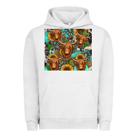 Pigment Lunar Rock long haired shaggy cow western Urban Hoodie - Jasminsmagicworld