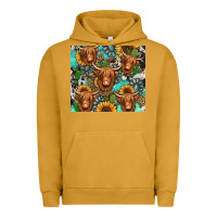 Pigment Peanut Butter long haired shaggy cow western Urban Hoodie - Jasminsmagicworld