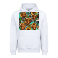 White long haired shaggy cow western Urban Hoodie - Jasminsmagicworld