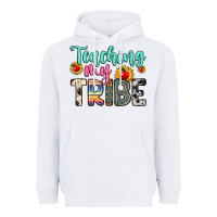 White teaching my tribe Heavyweight Hoodie - Zillion Design Studio