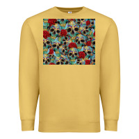 Antique Gold sugar skulls roses tumbler 3 Premium Sweatshirt - CTS Tumbler Store