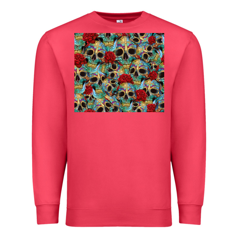 Sugar Skulls Roses Tumbler 3 Premium Sweatshirt by CTS Tumbler Store | Teevron