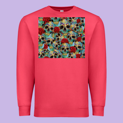 Sugar Skulls Roses Tumbler 3 Premium Sweatshirt Designed By Cts Tumbler Store