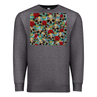 Charcoal Heather sugar skulls roses tumbler 3 Premium Sweatshirt - CTS Tumbler Store