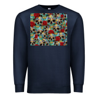 Navy sugar skulls roses tumbler 3 Premium Sweatshirt - CTS Tumbler Store