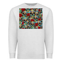 Oatmeal Heather sugar skulls roses tumbler 3 Premium Sweatshirt - CTS Tumbler Store