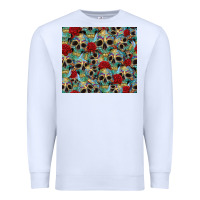 White sugar skulls roses tumbler 3 Premium Sweatshirt - CTS Tumbler Store