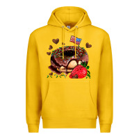 Lemon donut strawberry and usa flag Premium Hoodie - AdoDesignShop