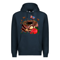Navy donut strawberry and usa flag Premium Hoodie - AdoDesignShop