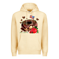 Pina Colada donut strawberry and usa flag Premium Hoodie - AdoDesignShop