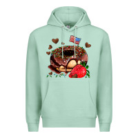 Seafoam donut strawberry and usa flag Premium Hoodie - AdoDesignShop