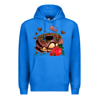 True Royal donut strawberry and usa flag Premium Hoodie - AdoDesignShop