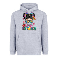 Heather Grey hello first grade Heavyweight Hoodie - texasbilliewilder
