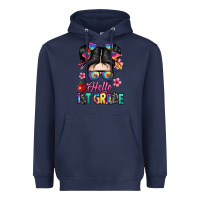 Navy hello first grade Heavyweight Hoodie - texasbilliewilder