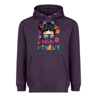 Plum hello first grade Heavyweight Hoodie - texasbilliewilder
