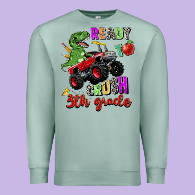 Ready To Crush 3th Grade Premium Sweatshirt Designed By Zillion Design Studio