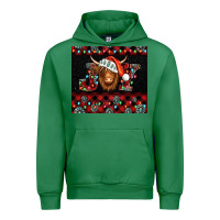 Emerald joy shaggy cow christmas Urban Hoodie - Jasminsmagicworld