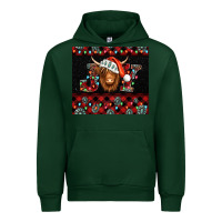 Forest Green joy shaggy cow christmas Urban Hoodie - Jasminsmagicworld
