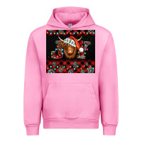 Fuchsia Pink joy shaggy cow christmas Urban Hoodie - Jasminsmagicworld