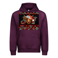 Mauve Wine joy shaggy cow christmas Urban Hoodie - Jasminsmagicworld