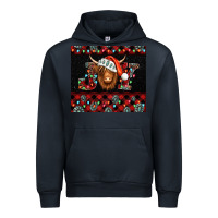 Navy joy shaggy cow christmas Urban Hoodie - Jasminsmagicworld