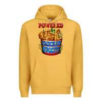 Mustard powered by chicken nuggets Premium Hoodie - AdoDesignShop