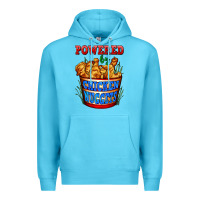Ocean Blue powered by chicken nuggets Premium Hoodie - AdoDesignShop